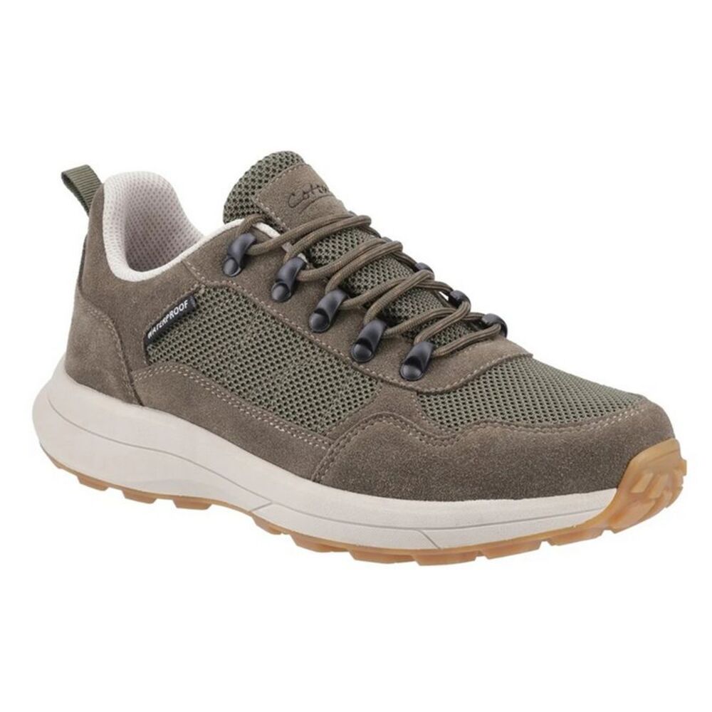Cotswold Mens Elmfield Suede Sneakers / Khaki Green